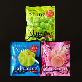 【3種各1袋/計300g】「凍眠フルーツ」3種セット（マスカット/白桃/ラフランス）