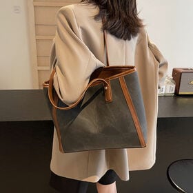 【グレー】トートバッグ | シンプルデザインで普段使いにも通勤用にも使える