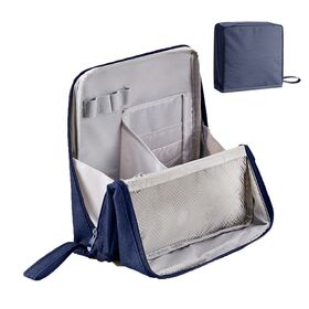 【ネイビー】立てて使えるマルチポーチ