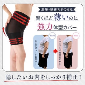 【ベージュSサイズ】ドレナシェイプスリムフィット！薄型仕様でカラダにフィットする体型カバーガードル