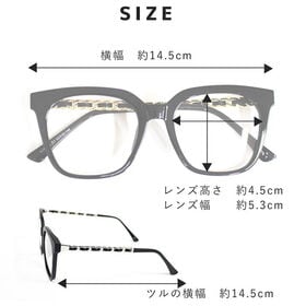 【調光レンズ】ゴールドチェーンデザイン サングラス ウェリントン