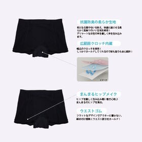 【ブラック/L-LL】エアーフィット吸水ハイウエストショーツ