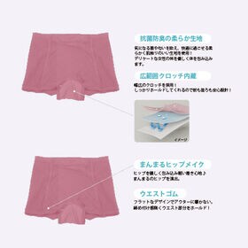 【ピンク/L-LL】エアーフィット吸水ハイウエストショーツ
