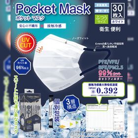 【30枚入×10箱セット】スティックタイプ個包装　ポケットマスク