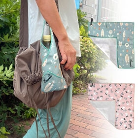 【森のささやき】カラビナ付きくっつく保冷クロス