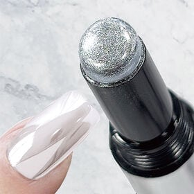 【パールピンク】<3種セット> ペン型で簡単楽々ジェルミラーネイルセット