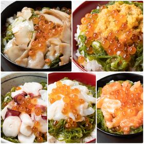 【瓶ドン10本】アワビ・ウニ・サーモン・たこ・いか 各2本　ご飯にのせるだけで絶品海鮮丼！