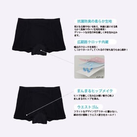 【ブラック/S-M/3枚組】エアーフィット吸水ハイウエストショーツ