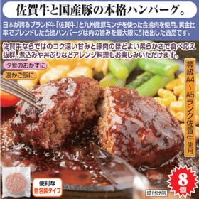 【8個】佐賀牛合挽生ハンバーグ