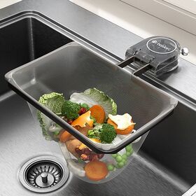 折り畳み可能！水切りホルダー（グレー）+水切りネット50枚