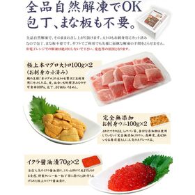【計540g入】本マグロ大トロ 生ウニ イクラ 海鮮丼 福袋[[大トロ海鮮セット-2p]