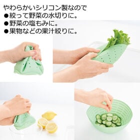 【2個セット】ギュッと絞って水切りできるシリコンザル