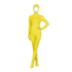 【イエロー/160cm】全身タイツ コスプレ ハロウィン仮装 顔出し