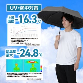 【ダークグレー】自動開閉式日傘カラビナ付き