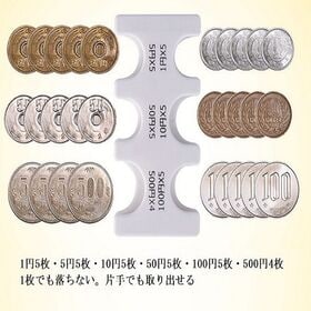 【2個(カラーランダム)】合計2830円分の小銭をコンパクト収納！小銭すっきりコインホルダー
