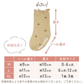 [Mサイズ／0-6か月目安]キッズガールズソックス 【4足セット】