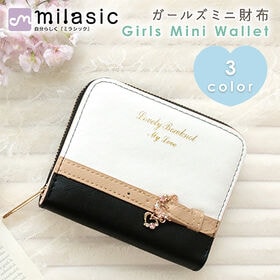 [ブラック] ガールズ 財布 2つ折り