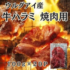【計2kg/100g×20P】グラスフェッドビーフ【高級】牛ハラミ 焼き肉用