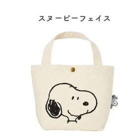 【スヌーピーフェイス】PEANUTS スヌーピー 帆布ミニトートバッグ SNP6015