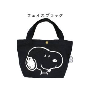【フェイスブラック】PEANUTS スヌーピー 帆布ミニトートバッグ SNP6015