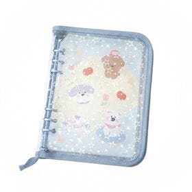 【ブルー】A5サイズ6穴バインダー ホログラムリフィル