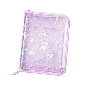 【パープル】A5サイズ6穴バインダー ホログラムリフィル