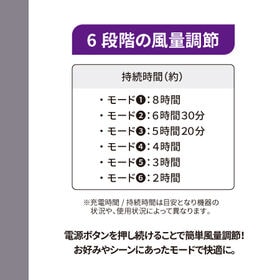 【ホワイト】リン酸鉄リチウムイオンバッテリー ハンディファン