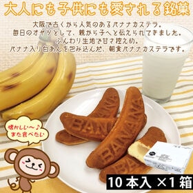 【1箱10個入り】朝のバナナカステラ　個包装