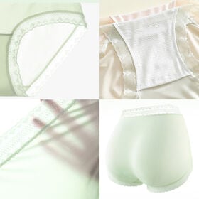 【Lサイズ(9-11号)/3色セット】薄手ハイウエストレースショーツ