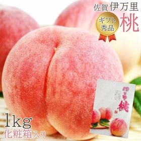 【予約受付】6/1~順次出荷【1kg(化粧箱入)】伊万里の桃 秀品 | 糖度の高い桃を加湿ハウスから無加湿ハウス、露地栽培まで、高い技術で栽培される甘味！
