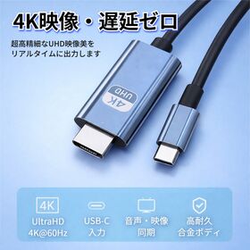 【2m】USB Type-C to HDMI 変換ケーブル 2m 4K/60Hz 高画質