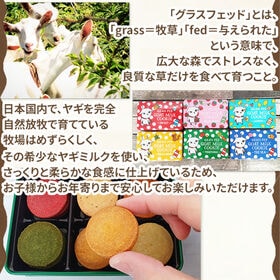 【水色缶/18枚入×1缶】プレミアム ヤギミルククッキー(レモン、レモンミント、レモンアールグレイ)