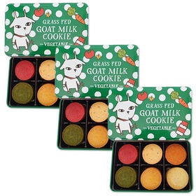 【緑缶/18枚入×3缶】プレミアム ヤギミルククッキー(ビー...