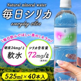 【日替わり数量限定】【525ml×40本】大分県産シリカ水「毎日シリカ」【先行チケット利用NG】