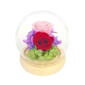 【希(ピンク)】ドーム型 プリザーブドフラワーアレンジメント