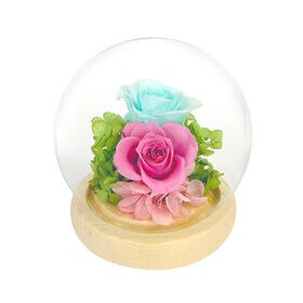 【希(ブルー)】ドーム型 プリザーブドフラワーアレンジメント