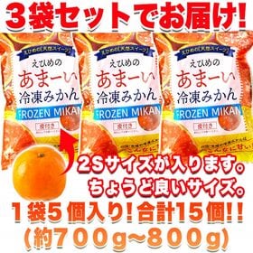 【15個(5個入×3袋)】愛媛県西宇和産みかん100%！えひめのあまーい冷凍みかんどっさり