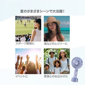 【メタリックブルー】oluハンディファン Wavy