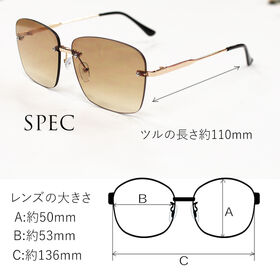 【リムレス】シルバーフレーム<クリアレンズ> サングラス UVカット99％ QL-47