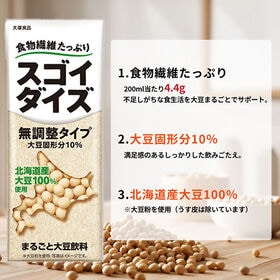 【賞味期限間近・200ml×48本】スゴイダイズ 無調整タイプ  200ml 24本入り×2ケース