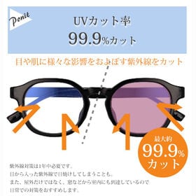 【調光レンズ】<ブラック>ブルーライトカット UVカット99.9％ QL-50
