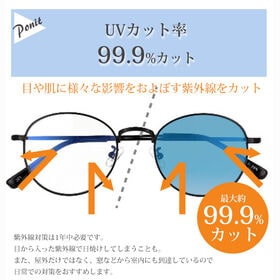 【調光レンズ】<ブラック/クリア-ブルー>ブルーライトカット UVカット99.9％ QL-51
