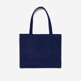 【ネイビー】カルティエ美術館限定 高級ベルベット トートバッグ