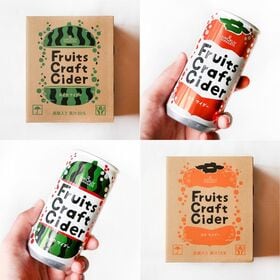 【200ml×アソート60缶】フルーツクラフトサイダー（スイカ／カキ）山形食品