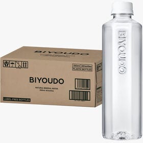 BIYOUDO ミネラルウォーター ラベルレス 350ml×...