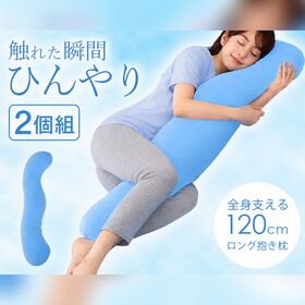 【2個組】ひんやり冷感　リラックス抱き枕 | 身体に寄り添う、ひんやり接触冷感の抱き枕！