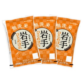 【計15kg/5kg×3袋】【精米】令和7年産 岩手県産ひと...