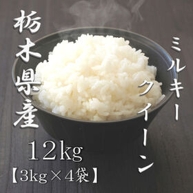 【計12kg/3kg×4袋】【精米】令和7年産 栃木県産 ミルキークイーン 白米