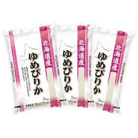 【計15kg/5kg×3袋】[精米]令和7年産 北海道産ゆめ...