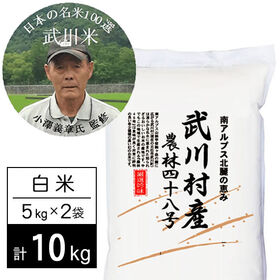 【計10kg/5kg×2袋】令和7年産 武川米農林48号-ヨンパチ 白米 小澤義章監修